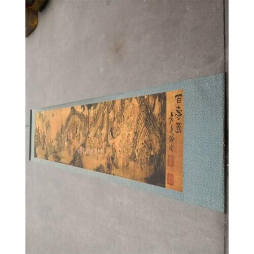 Chinese Calligraphy And Painting ( Hundred Longevity Map) Handicraft Home Decoration