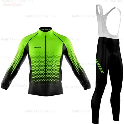 2021 Cycling Jersey Set Mens Bib Pants Set Pro Team Mtb Bike Suit Long Sleeve Bicycle Clothing Maillot Ciclismo Hombre Spring