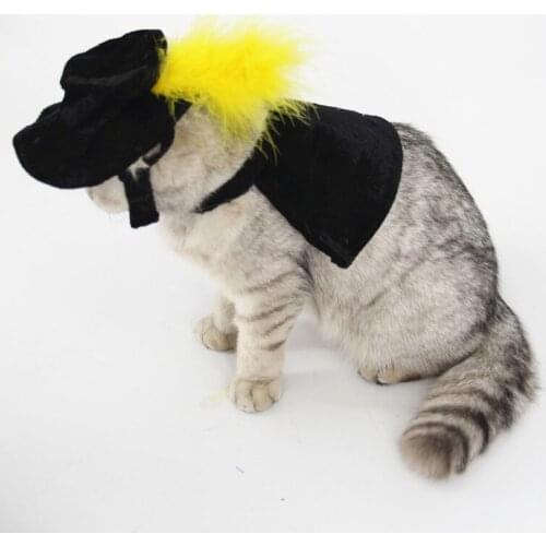Halloween Pet Costumes Dance style Cosplay Cloak Dog Cap With Horns Kitten Puppy Cape Pet Clothes Dog Accessoties Pet Supplies