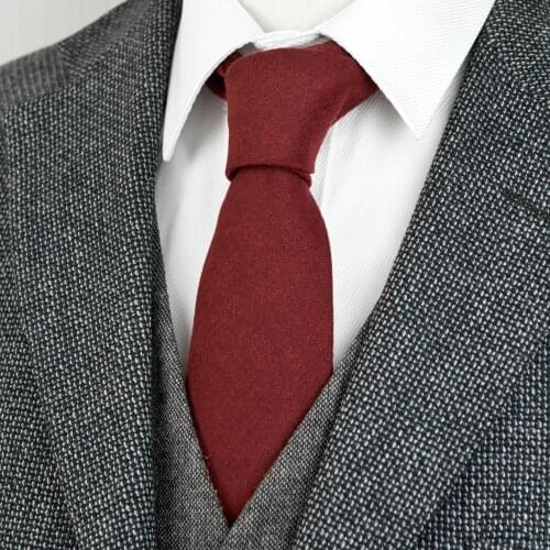 Mens Ties Neckties Solid Gray Grey Red Blue Orange Wool Tie Handmade Exquisite Suit Gift For Men Free Shipping New Arrival