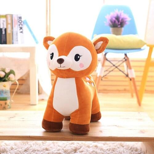 23/30cm Elasticity Series Super soft Stuffed Sika deer Toys Kawaii mini deer PP Cotton Stuffed animals Toys For Children/Friends
