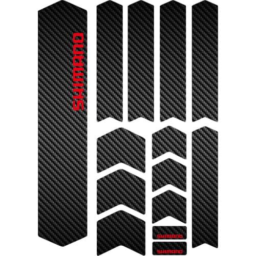 Carbon fiber stickers FOR Shimano Bicycle Frame Protective Film Decal Sticker Mountain Bike