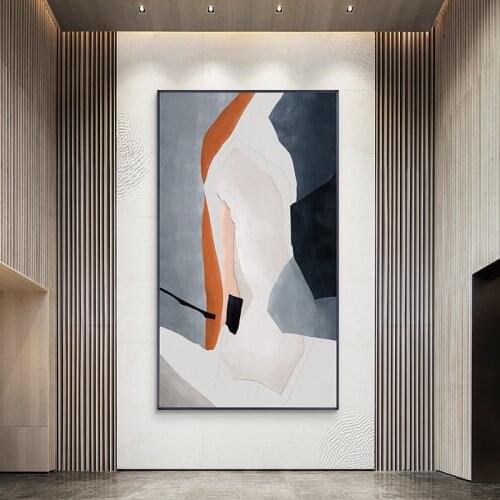 Nordic Decorative Abstract color block wall art Canvas posters Painting Prints wall pictures for Living Room Home Decor