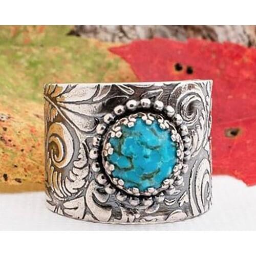 2021 New Two Tone Star Ring Rings for Women Men Vintage Gothic Chunky Hip Hop Ring Antique Jewelry Accessory Decoration Set