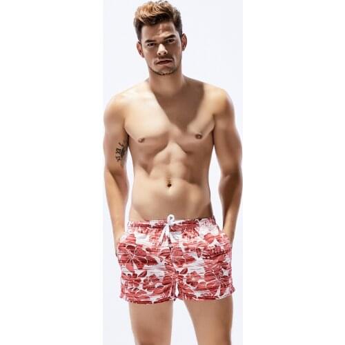 New floral mens board shorts men beach swimsuit short male bermudas beachwear bathing suit quick dry