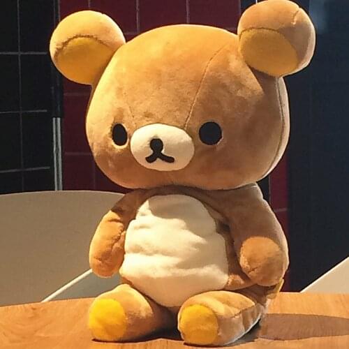 Giant Rilakkuma Bear Plush Toys Life Size Relax Bear Pillow Dolls Soft Stuffed Animals Valentine Day Girlfriend Gif