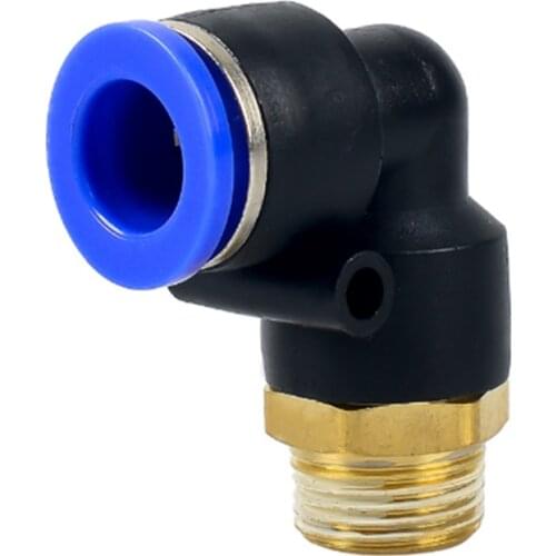 PL Hose OD 4 6 8 10 12mm - M5 1/8'' 1/4'' 3/8'' 1/2'' Pneumatic Male Elbow Connector Tube Air Push In Fitting