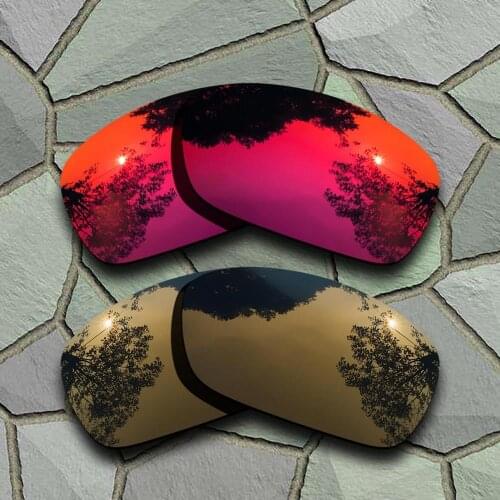 Violet Red&Bronze Copper Sunglasses Polarized Replacement Lenses for Oakley Hijinx