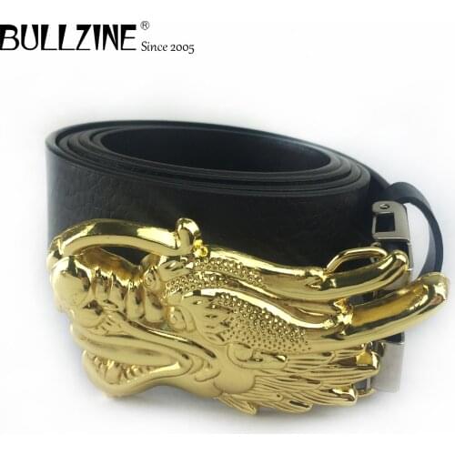Bullzine zinc alloy retro Dragon head belt buckle jeans gift belt buckle Free PU belt FP-02764-2 drop shipping