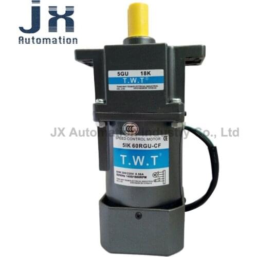 Taiwan TWT Speed Control Motor 5IK60RGU-CF+5GU18K AC Gear Motor with Speed Control US-52