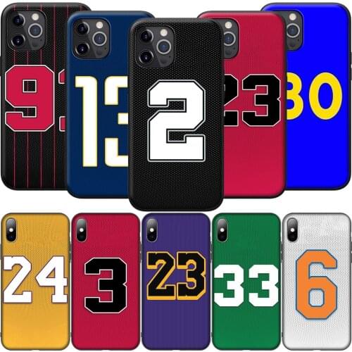 GX2 23 24 Lucky Number Silicone Soft Case for iPhone 12 Mini 11 Pro XS Max XR X 8 7 6 6S Plus 5 5S SE 2020