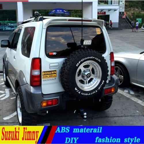 For SUZUKI JIMNY Spoiler 2007-2017 SUZUKI JIMNY High Quality ABS Material Car Rear Wing Primer Color Rear Spoiler