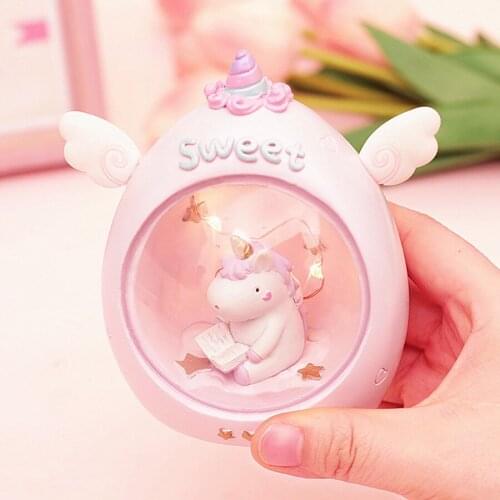 LED Night Light Cartoon Unicorn Baby Nursery Lamps Table Decorative Light Children Kids Toys Birthday Gift Drop Shipping