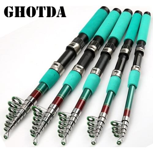 GHOTDA 1.8M 2.1M 2.4M 2.7M 3.0M 3.6M Telescopic Fishing Rod Fishing Pole Sea Fishing