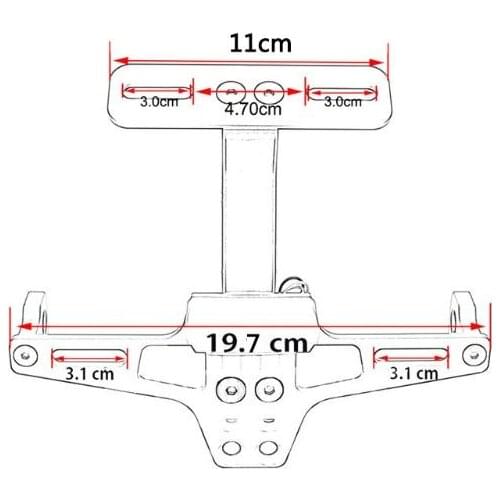 Universal Motorcycle Adjustable Angle Aluminum License Number Plate Frame Holder Bracket Dropshipping