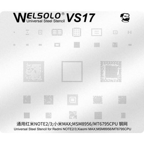 Mechanic Universal BGA Reballing Stencil for Xiaomi Max Redmi Note 2 3 Note2 Note3 MSM8956 MSM6795 CPU RAM Power IC Chip Tin Net