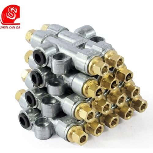 Shuncanda 2/3/4/5/6 outlets Detective volumetric oil distributor Pressure Relief dispensers manifold separator valve