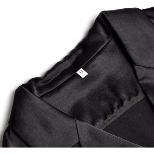 Luxury Silk Satin Women Vintage Double Breasted Blazer Sleeveless OL Dress With Belt Elegant Office Lady Work Wear