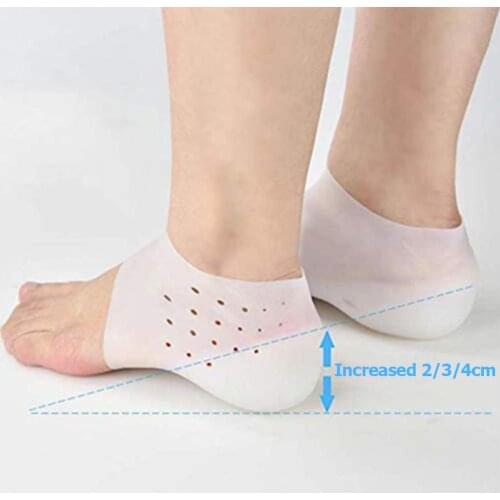 1 Pair Invisible Height Lifting Increase Foot Pads Socks Women Men Heel Increase Soft Silicone Insoles Foot Skin Care Tools