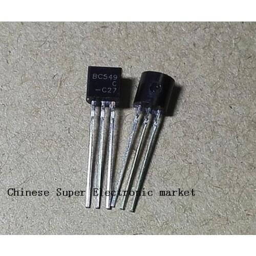 100PCS BC549C TO-92 BC549 TO92 549C 0.1A 30V Transistor