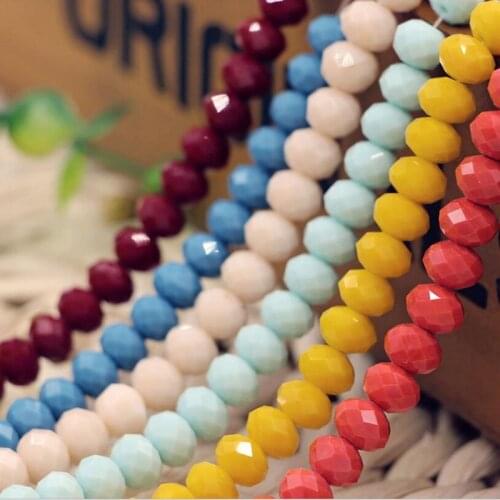 100pcs 6mm multicolor Crystal Beads Loose Sapcer Glass Beads for Jewelry Making DIY Handmade Bracelet Findings Wholesale