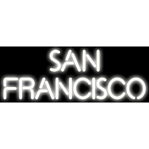 14“ San Francisco White Acrylic Custom Neon Light Lamp Sign Beer Bar Handmade Glass Decorate Home Wall Room Windows Tube Artwork