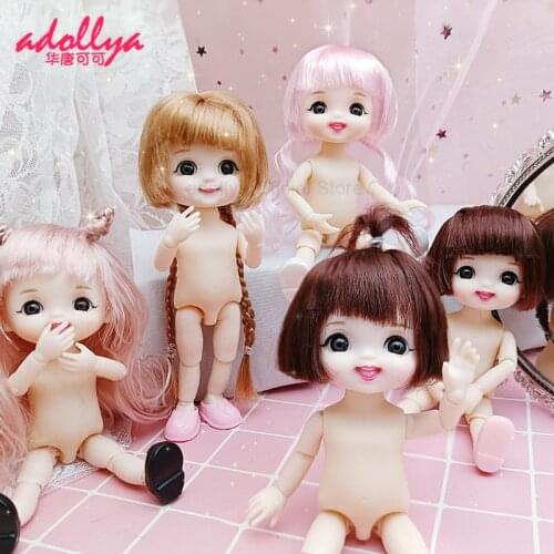Adollya 1/12 BJD Doll Body 16cm Nude 13 Joints Doll Toys for Girls Naked Ball Jointed Swivel Doll Toys for Children