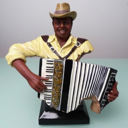 American style resin music personage accordion sculpture handicraft birthday gift home bar window ornament