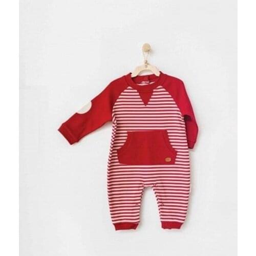 Andywawa AC21267 New Year Boys Baby Jumpsuit Burgundy