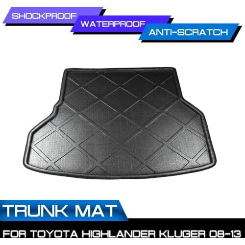 Car Floor Mat Carpet For Toyota Highlander Kluger 2008 2009 2010 2011 2012 2013 Rear Trunk Anti-mud Cover