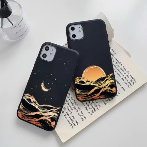 Sunset Sunrise Moonrise Phone Case For iPhone X XS Max XR 12 Mini 11 Pro Max 7 8 6S Plus SE 2020 Soft Silicone Back Funda Cover