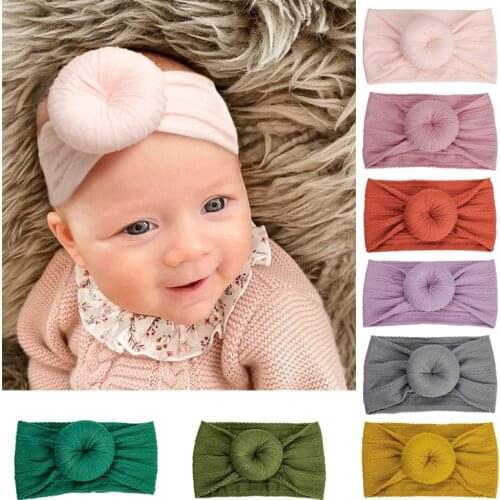 Baby Hat Soft Lovely Flower Donuts Baby Girl Hats Toddler Turban Hair Band Bonnet Infant Cap Newborn Headwrap Hat Baby Hairband