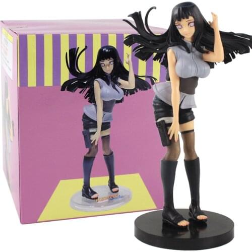 20cm Naruto Shippuden Anime Hyuga Hinata Princess White Eyes Kawaii Beauty Girl PVC Action Figure Model Toy Kids Gift Brinquedos