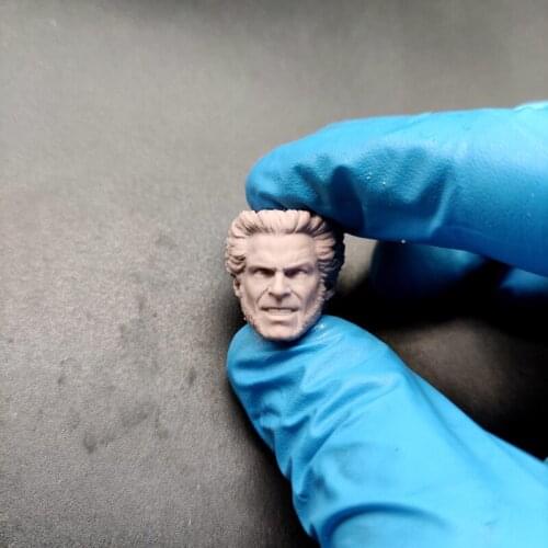 Blank 1/12 Scale Hugh Jackman Head Sculpt Unpainted Fit 6" ML Figure