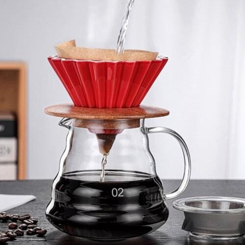 Espresso Coffee Filter with Cup,Ceramic Pour over Coffee Maker with Stand V60 Funnel Dripper,Coffee Accessories