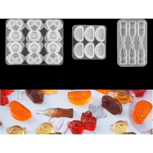 1Pcs Pendant Silicone Mold Kawaii Bear Orange Epoxy Resin Casting Molds for DIY Resin Pendants Crafts Jewelry Making Accessories