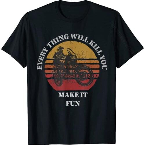 DUAL SPORT ADVENTURE BIKE ENDURO MOTORCYCLE T-Shirt Tops Shirt Brand New Classic Cotton Mens T Shirt Party