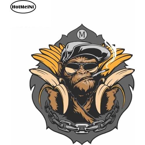 HotMeiNi 13cm x 13cm Gorilla Holding A Banana 3D Vinyl Decals Car Stickers and Decal Car Accessories for Car Whole Body Wall
