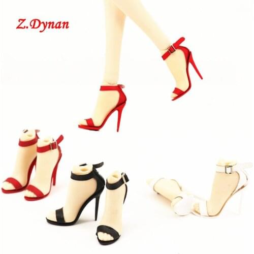 JIAOU DOLL 1/6 Elegant Female leather shoes OL Womens High Heels Model for 12" Female Action Figure Body accessories