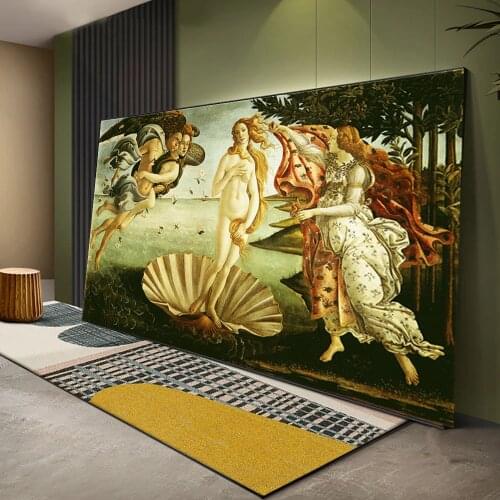 The Birth Of Venus Renaissance Famous Oil Painting On Canvas Botticelli Reproduction Art Print Classical Wall Picture Cuadros