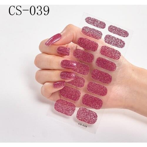 Lamemoria 2020 Hot Selling Fashion Cute Nail Sticker Nail Polish Film Adhesive Nail Art Nail Decoration Fake Nail
