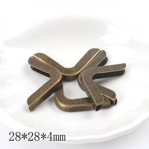 Metal Corners For Books Scrapbooking Photo Albums Menus Corner Protectors Metal Crafts DIY Ornament 28x28x4mm 20pcs