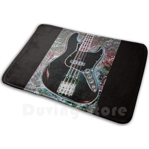 Jazz Bass Guitar Soft Non-Slip Mat Rug Carpet Cushion Geddy Lee Rush Bass Guitar Jazz Music Musical Instruments Musician