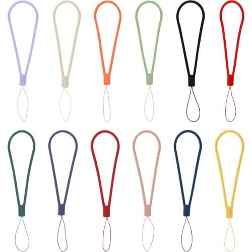 Soft Silicone Cell Phone Lanyard For iPhone 12 Samsung Phone Wrist Straps Keychain Camera Strap ID Card Gym USB Hanging Rope