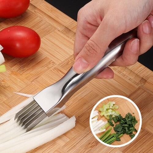 Onion Cutter Shred Silk Knife Slicer Peeler Fruit Vegetable Chopper Shred Scallion Knife Shallot Onions Artifact Kitchen Gadgets
