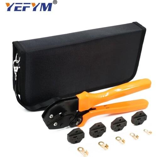 Crimping tools pliers for 2.5-16mm2 Copper plug connector Tabs Terminals wire alloy integrated molding electrician tools