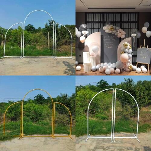 Outdoor Lawn Door Wedding Reception Welcome Backdrops Flower Arch Birthday Celebration Balloon Stand Floral Billboard Holder