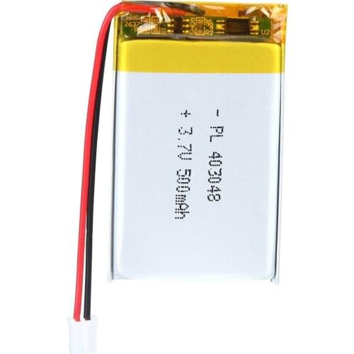 Mejuew 3.7V 500mAh 403048 Rechargeable Lipo Battery with JST Connector