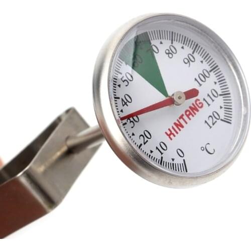 Easy Read Dial for Frothing Foaming & Steaming Portable Stainless Steel Kitchen Food Cooking Milk Coffee Probe Thermometer