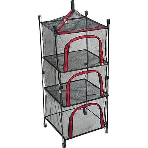 Durable 4 Layer Mesh Hanging Herb Drying Rack Dry Net for Outdoor Camping Picnic